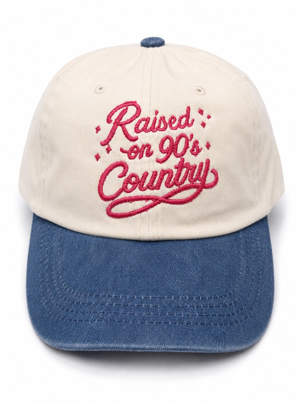 Embroidered "Raised on 90's Country" Baseball Cap